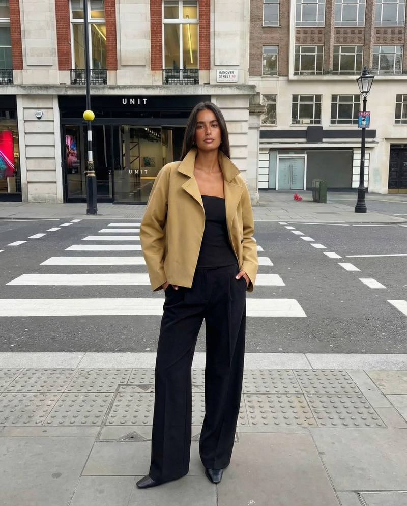 Aimee | cropped trench coat