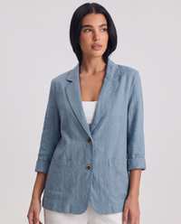 Rowanne | Women's Button-Down Blouse Relaxed Fit 3/4 Sleeve