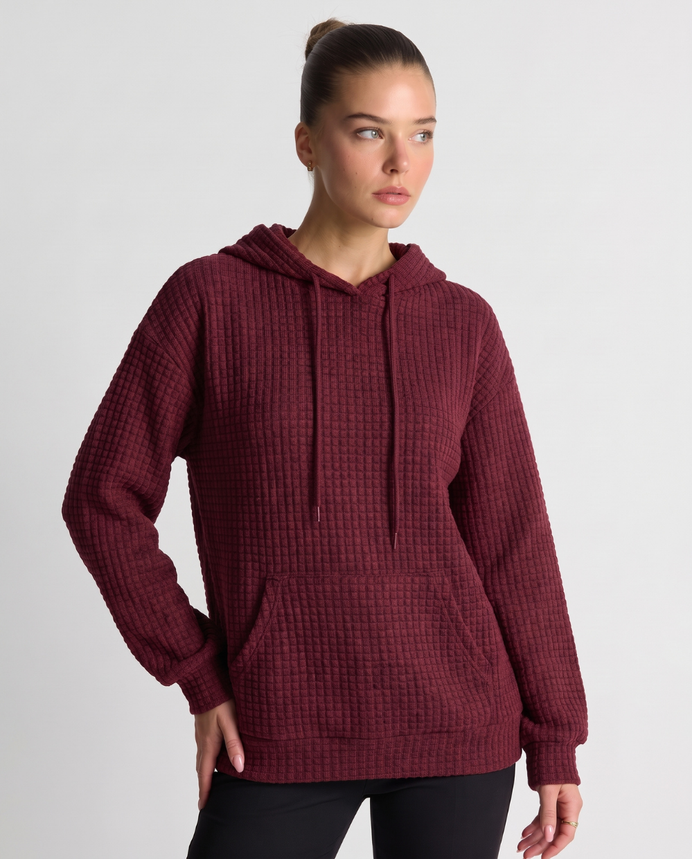 Marcelline | Women's Long Sleeve Pullover Hoodie Kangaroo Pocket