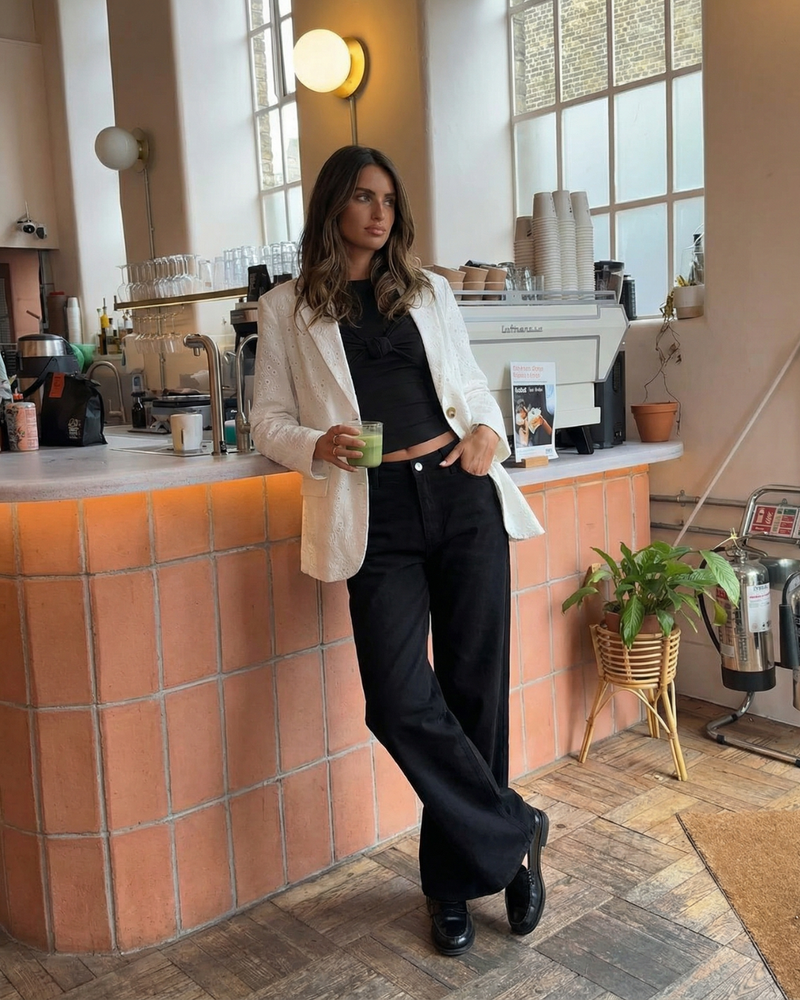Lila | white blazer