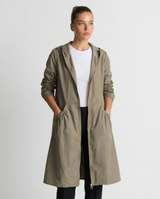 Roxane | Women's Longline Hooded Jacket A-Line Zip-Up