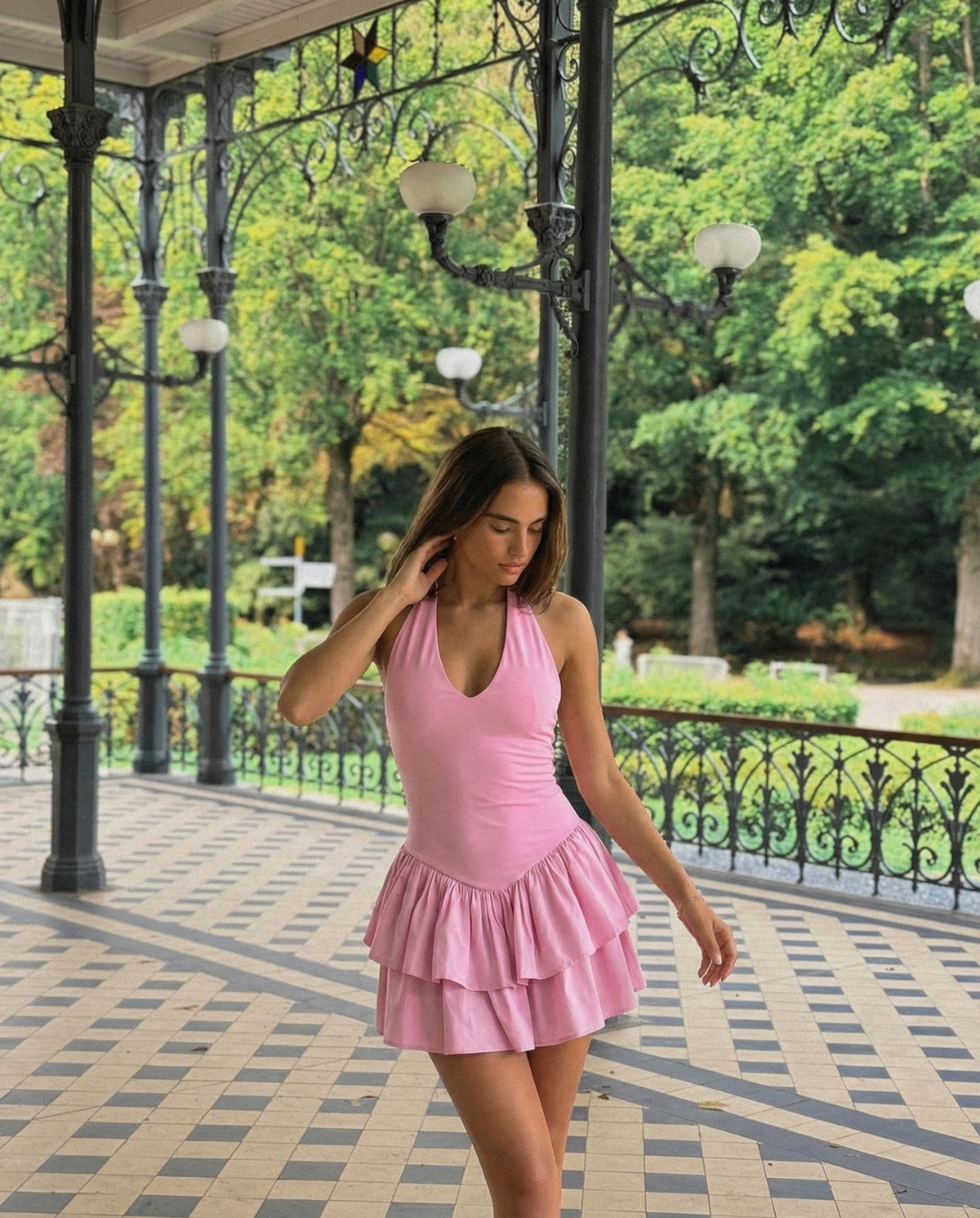 Nicole | halter neck mini dress