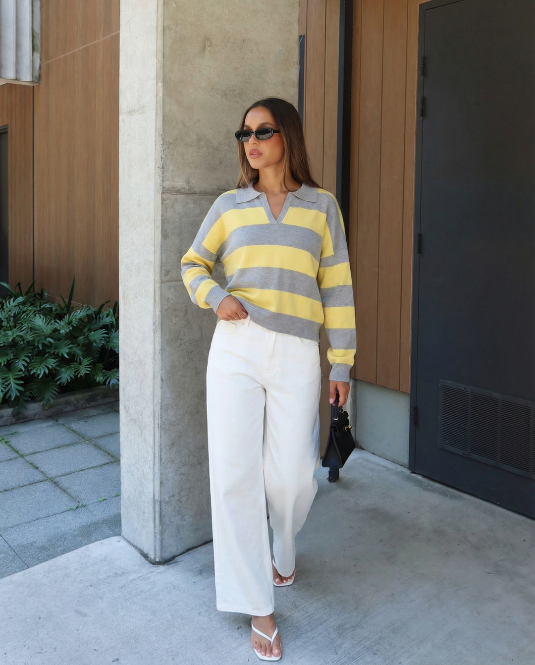 Amber | striped knit top