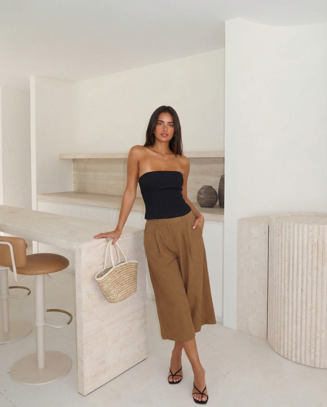Aria | linen wide leg pants