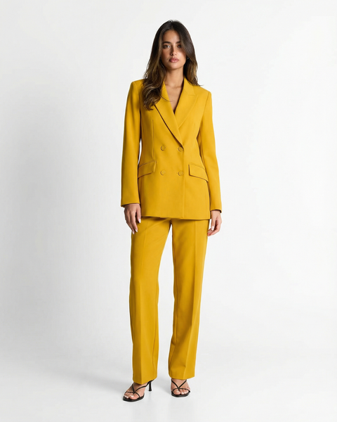 Tallulah | Double-Breasted Blazer and Straight Leg Trouser Set