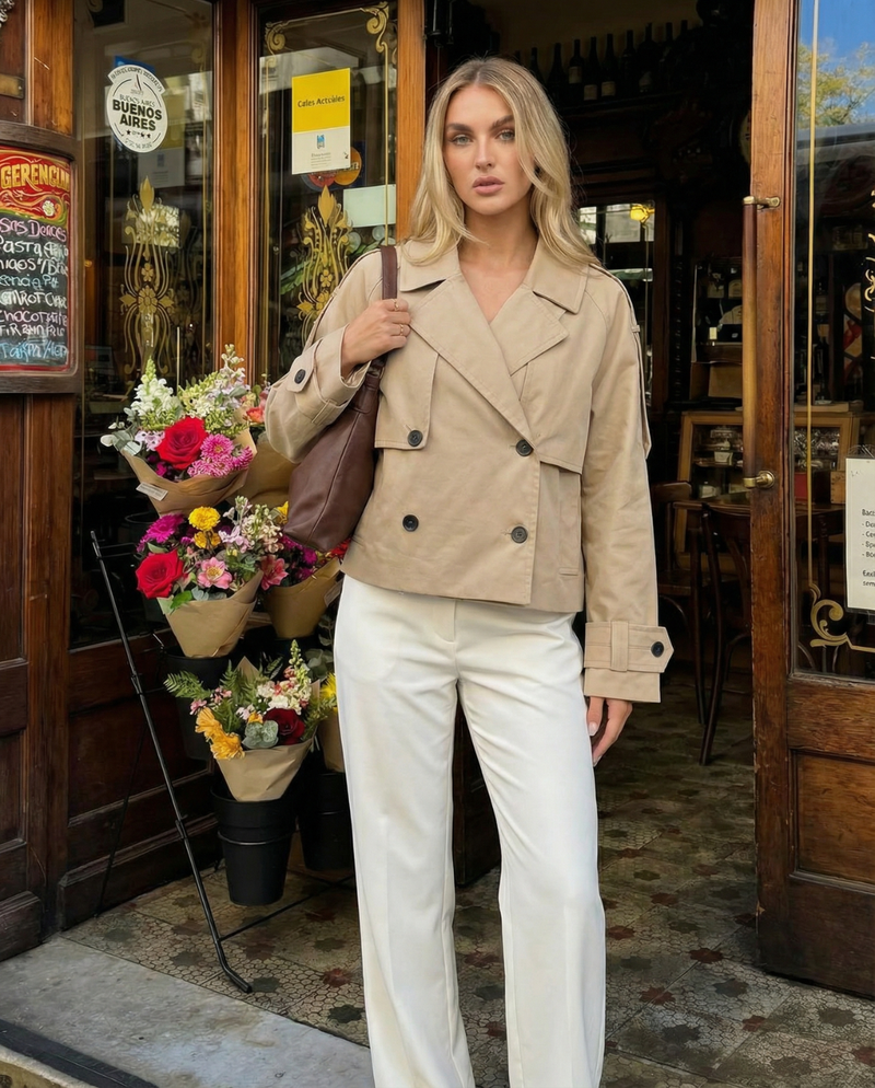 Imogen | cropped trench coat