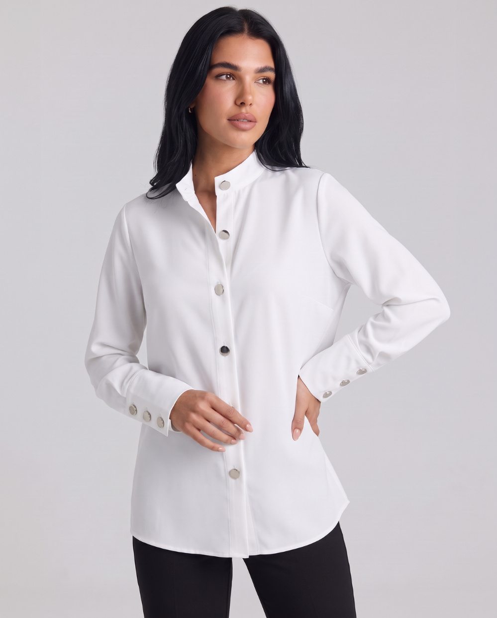 Juliana | Women's Long Sleeve Button Down Blouse Collared