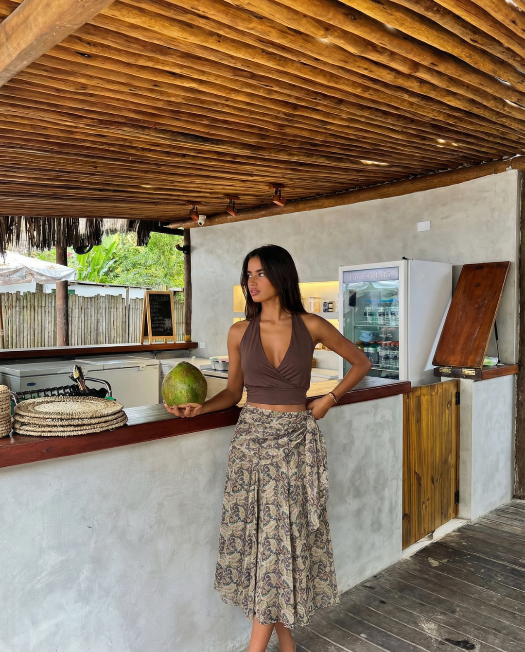 Olivia | wrap midi skirt