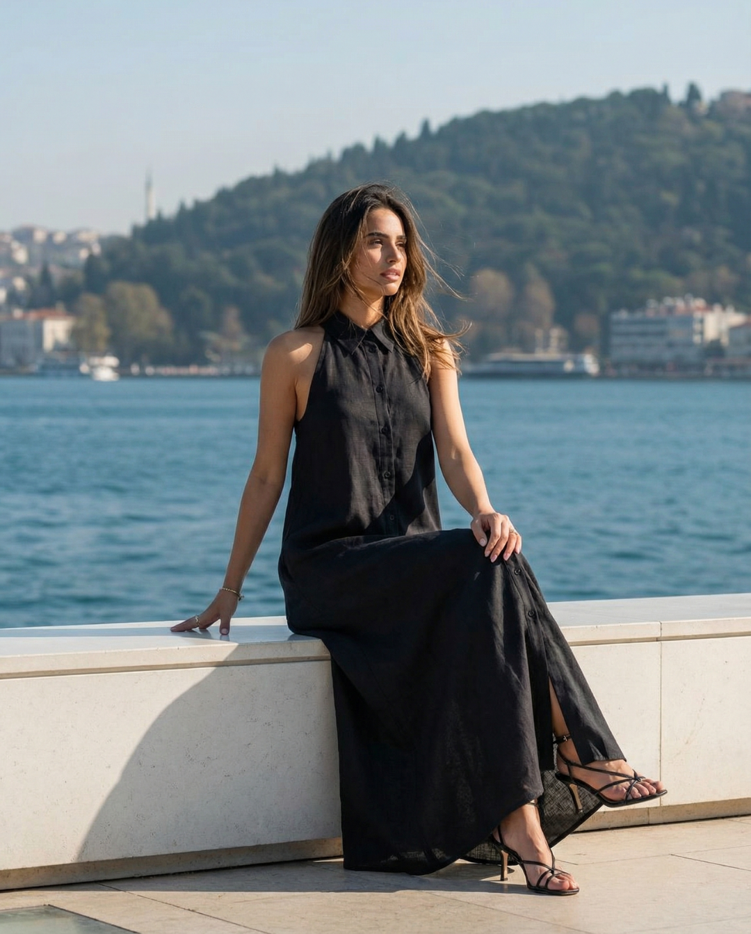 Rosa | halter neck maxi dress