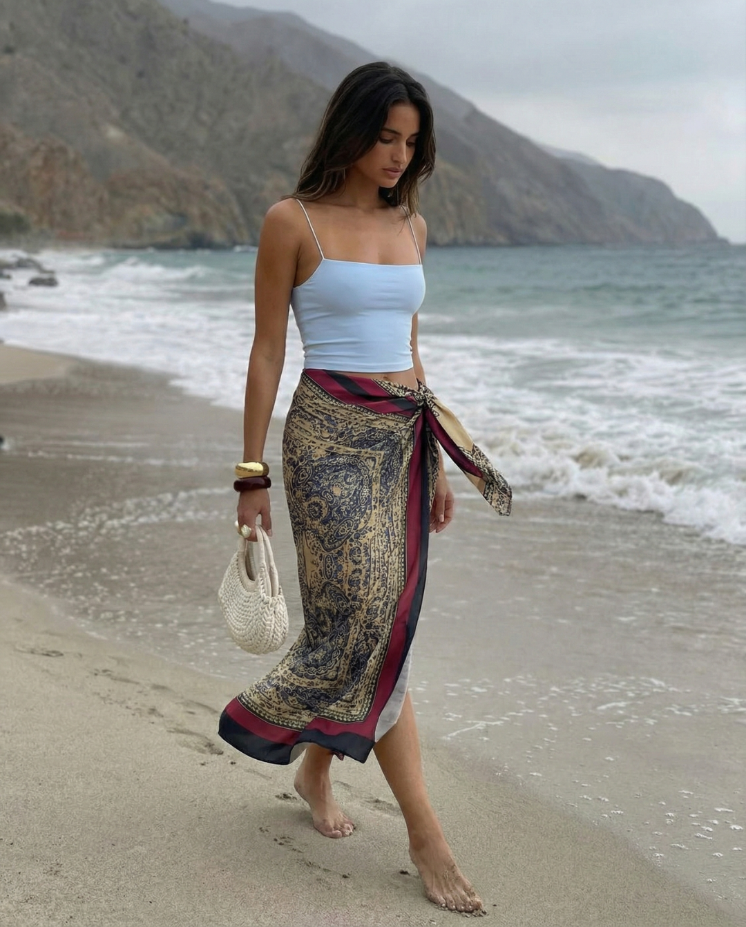Poppy | wrap maxi skirt