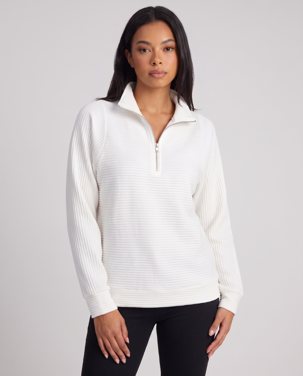 Seraphina | Women's Half Zip Funnel Neck Jumper