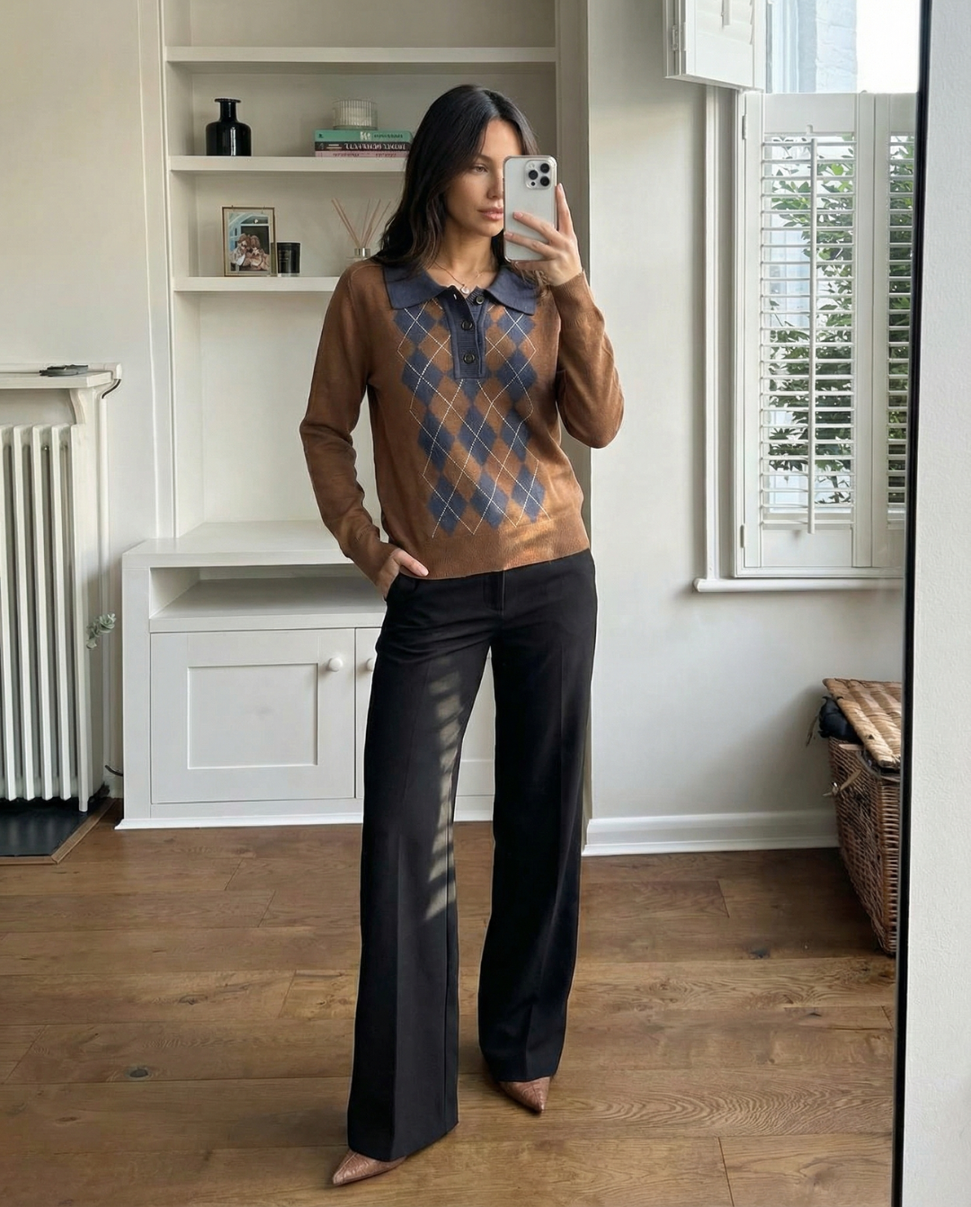 Nora | argyle knit top