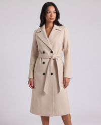 Sybil | Women's Belted Double-Breasted Wrap Coat
