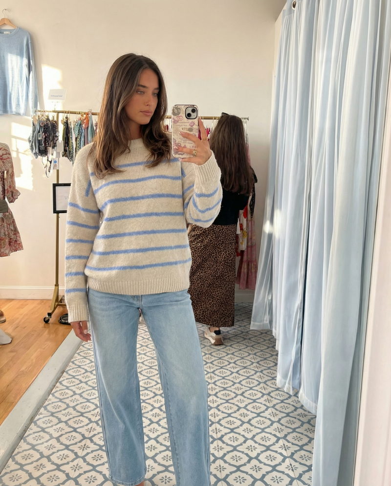 Caitlin | striped knit top