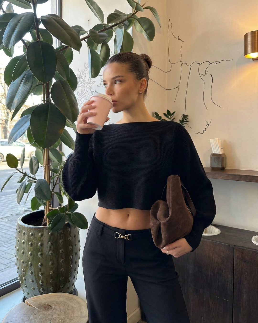 Florence | cropped knit top