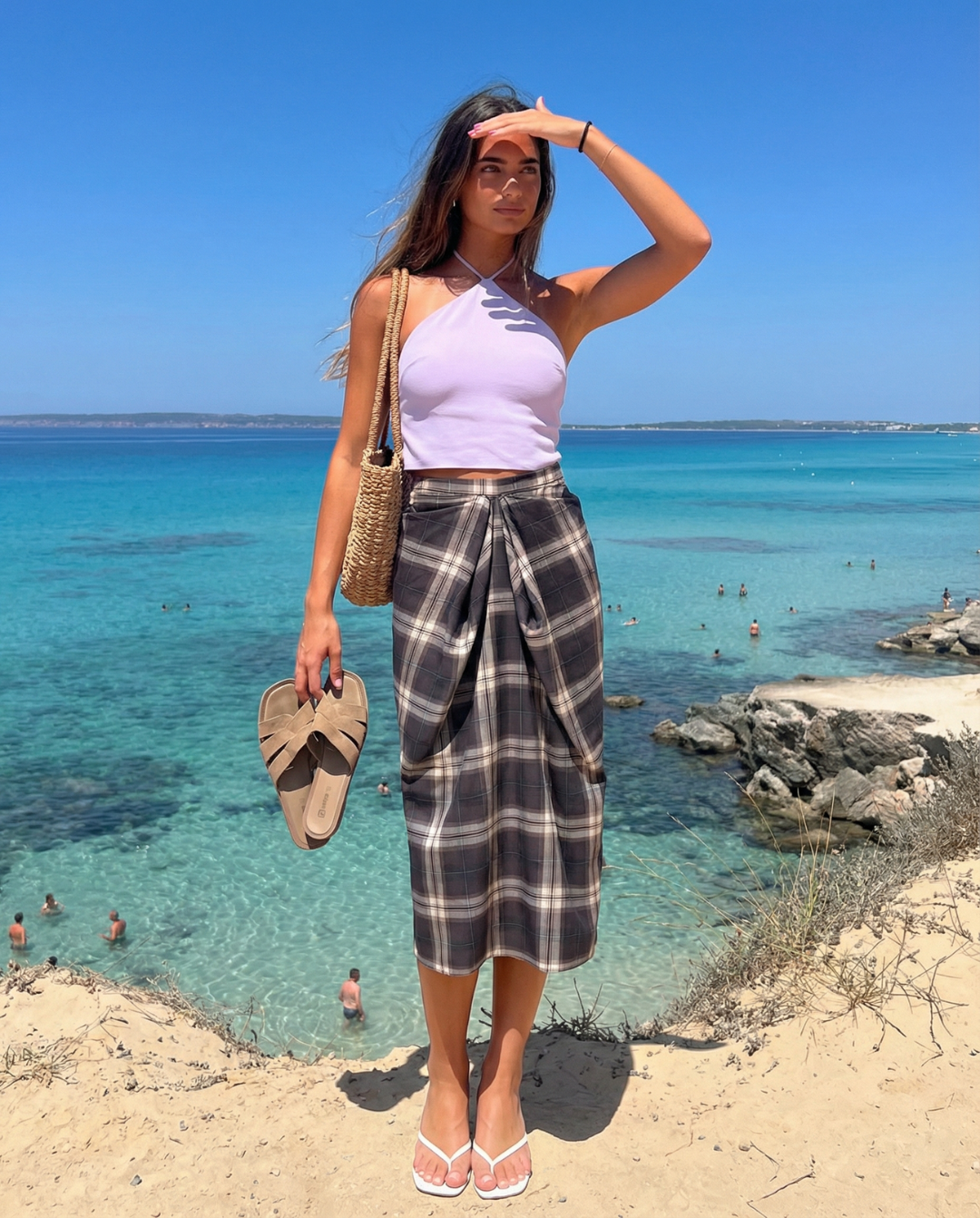 Nora | wrap midi skirt