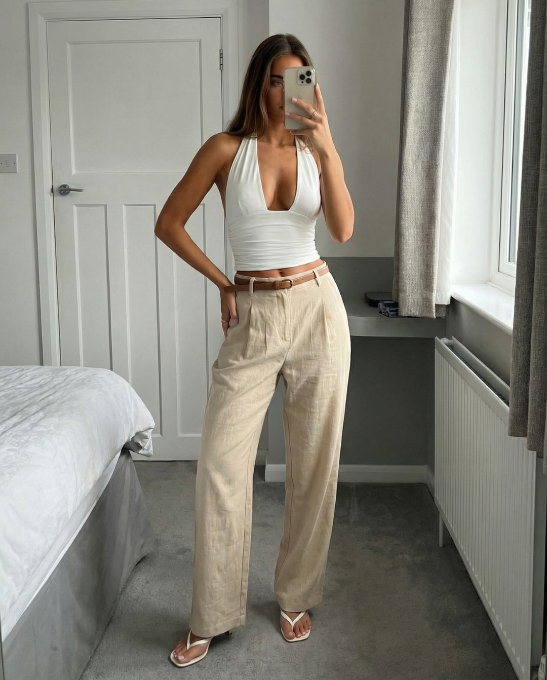 Nicole | linen wide leg pants