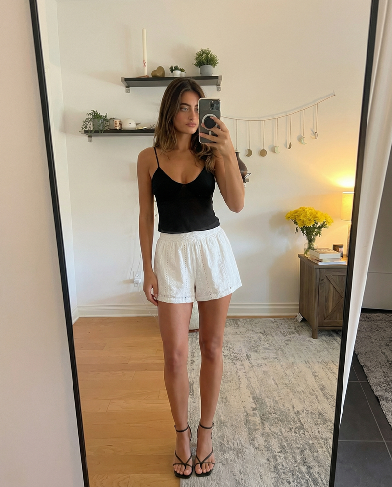 Esme | white summer shorts