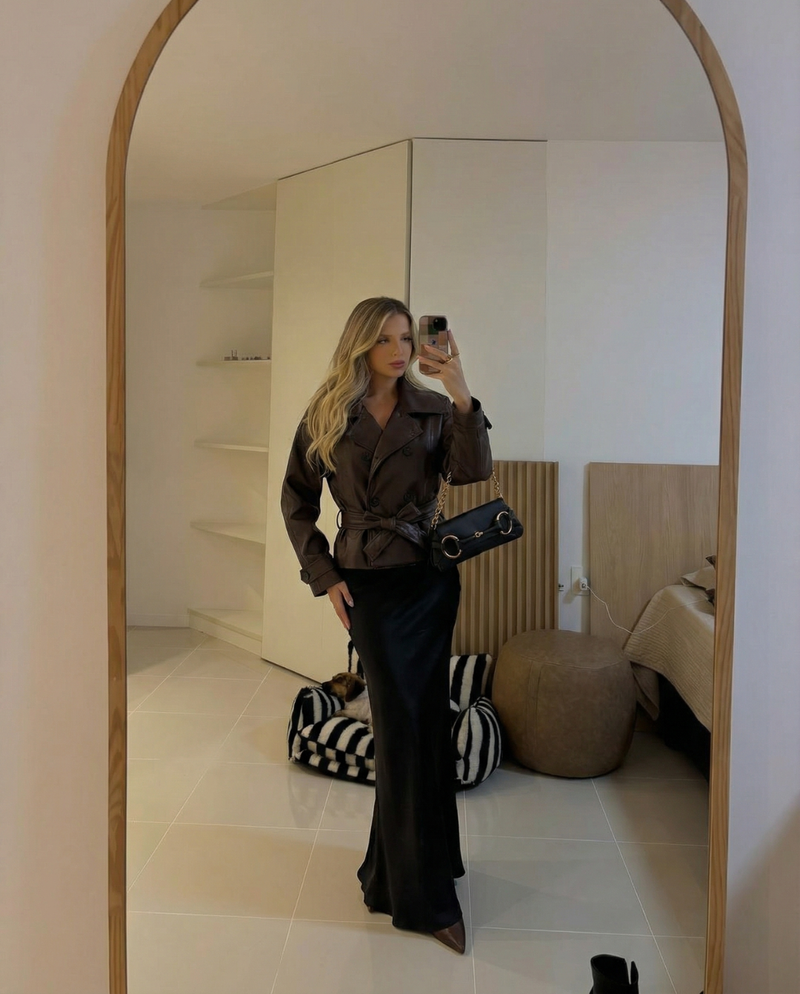 Nina | cropped trench coat