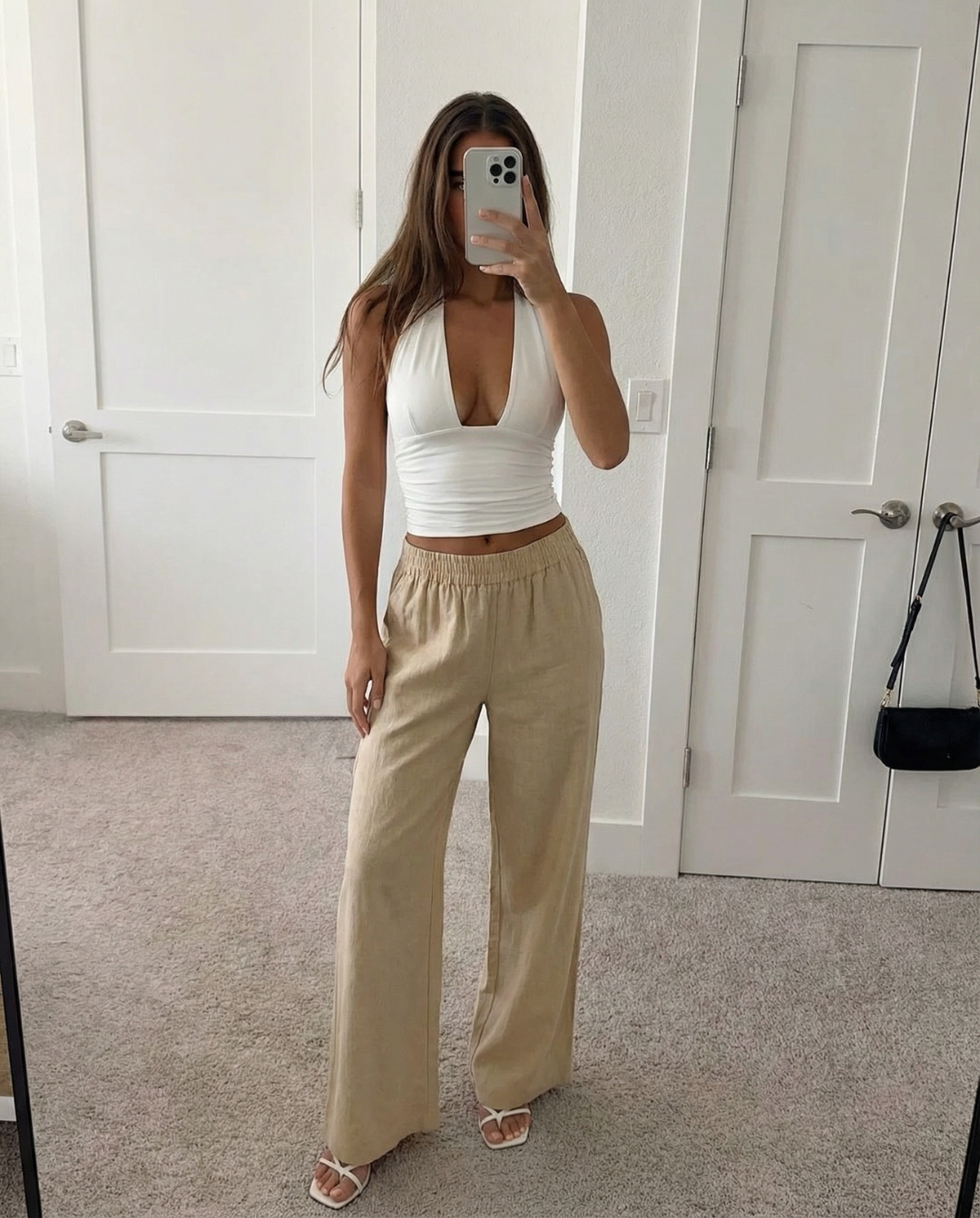 Elspeth | linen wide leg pants