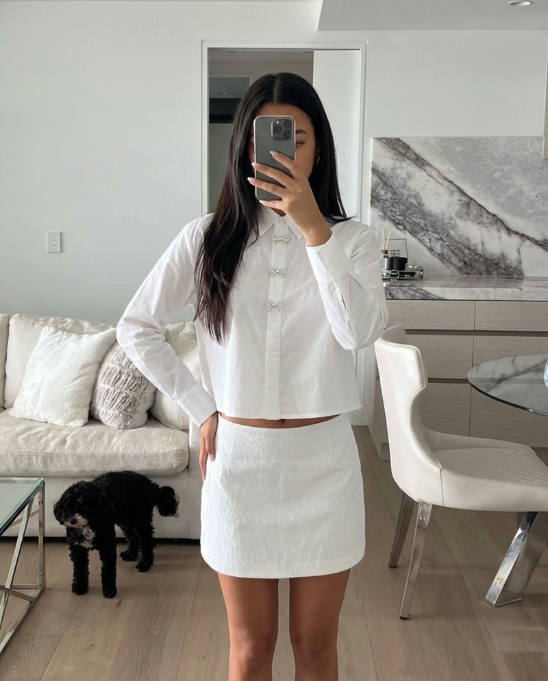 Ariella | white crop top