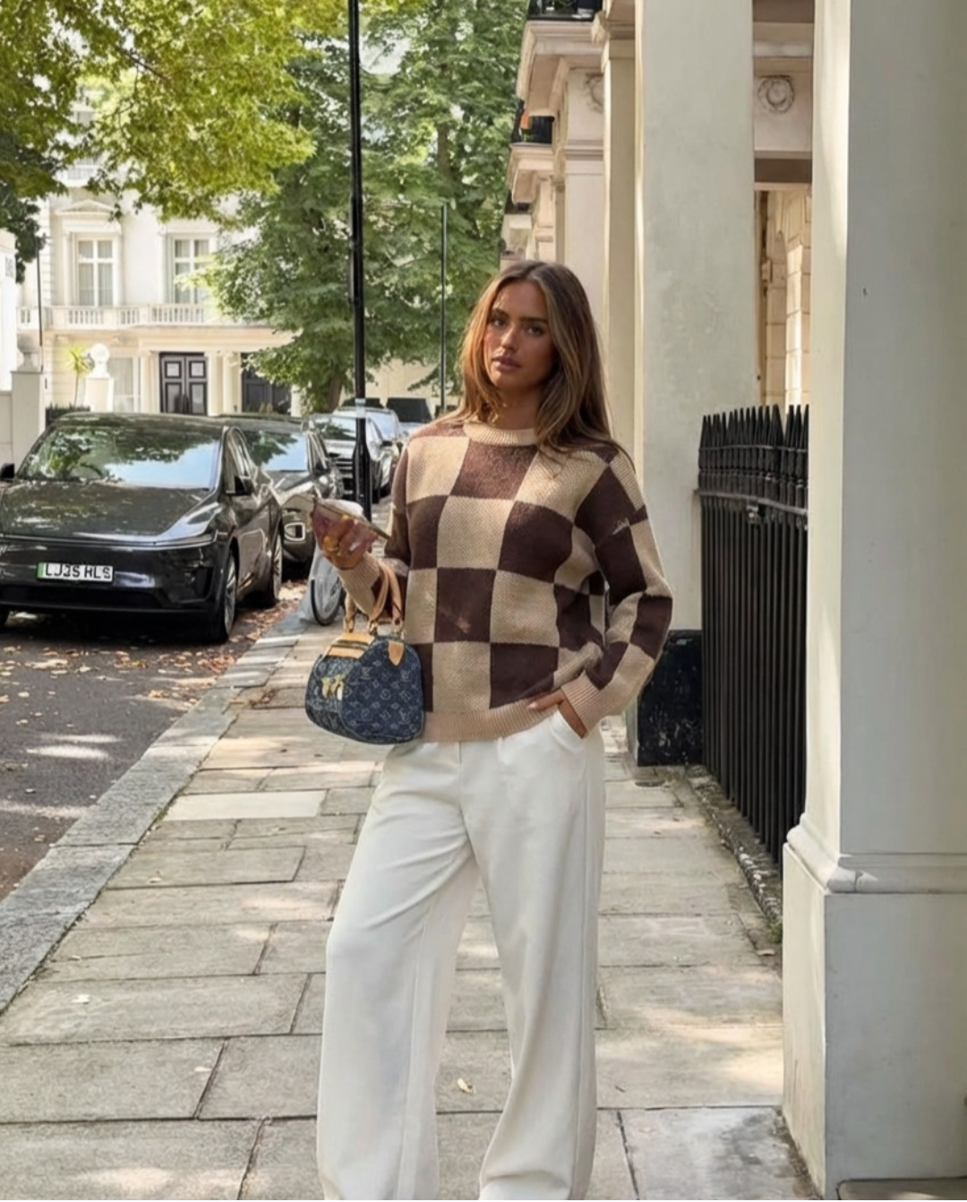 Ailsa | check knit top