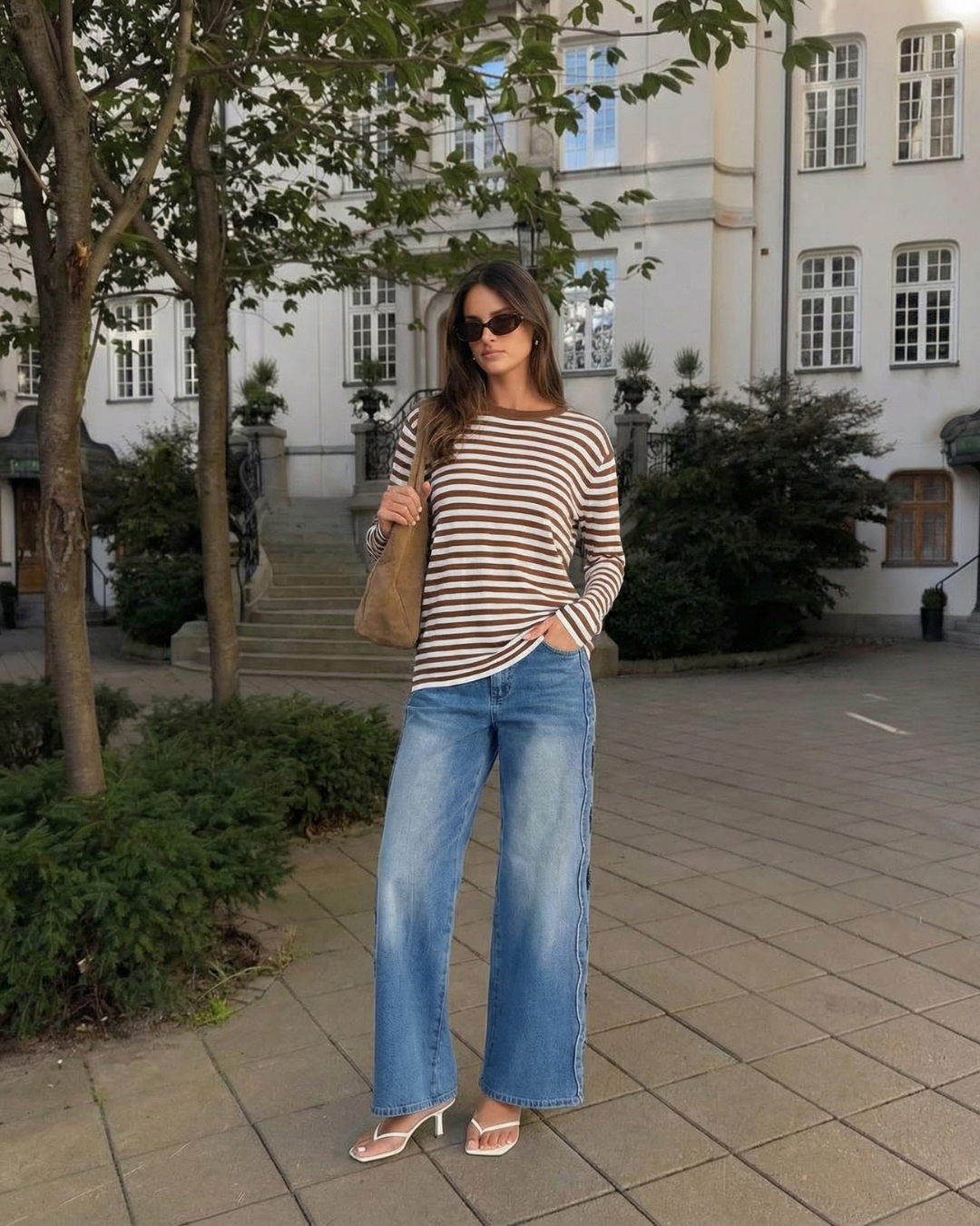 Violet | striped long sleeve top