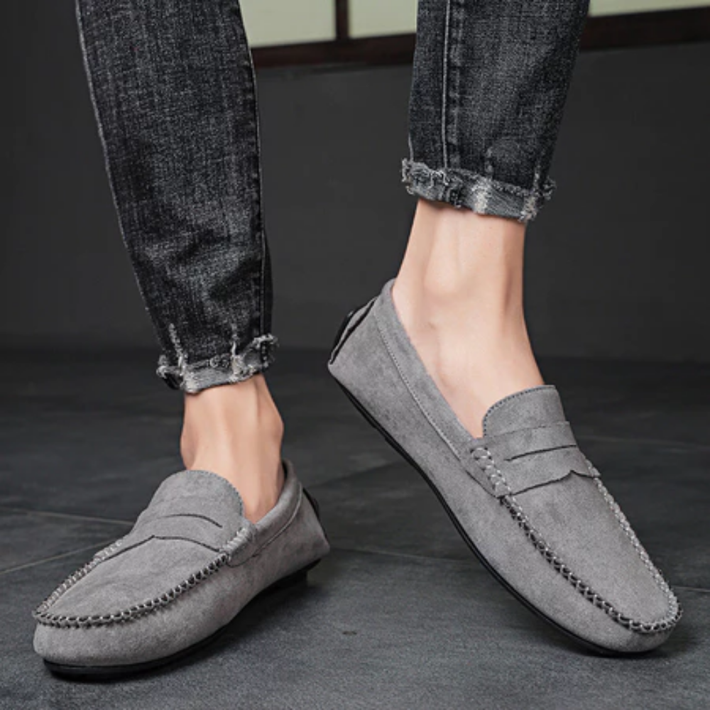 Nasir | Men's Suede Slip On Loafers