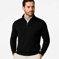 Morris | Half Zip Knit Jumper with Stand Collar