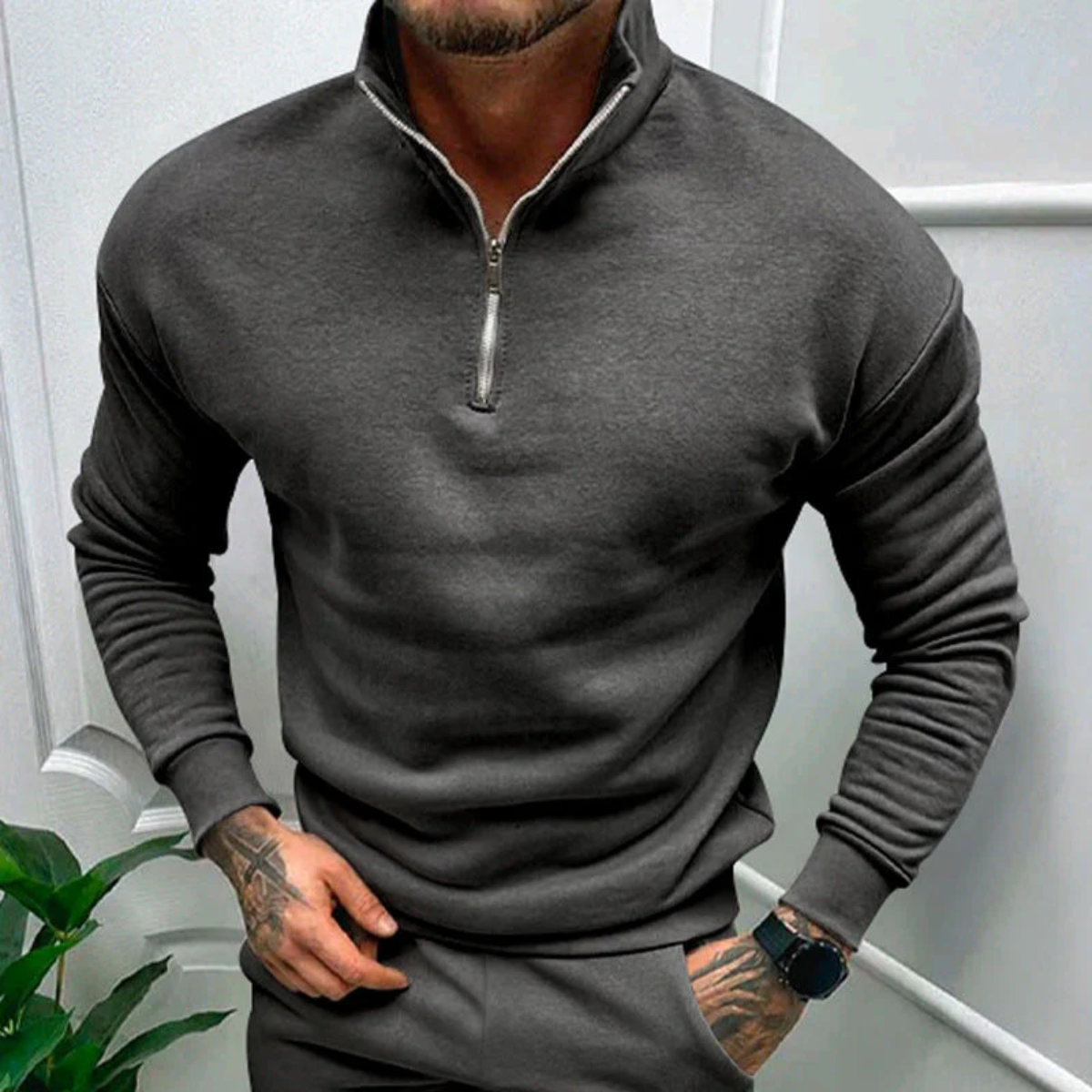 Morgan | Slim Fit Half Zip Knit Jumper
