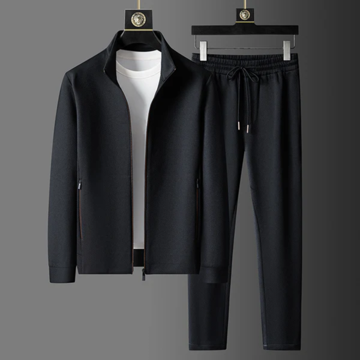 Ramsey | Slim Fit Zip Tracksuit Set with Jogger Trousers