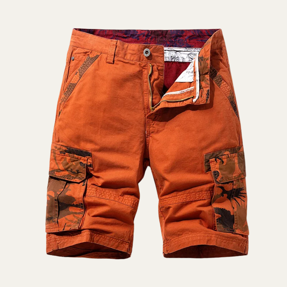 Isaac | 100% Cotton Camouflage Cargo Shorts