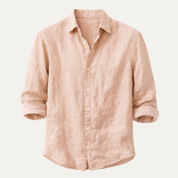 Jethro | Men's Cotton Linen Short Sleeve Button Up Shirt