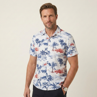 Ignatius | Palm Tree Print Short Sleeve Summer Shirt for Men