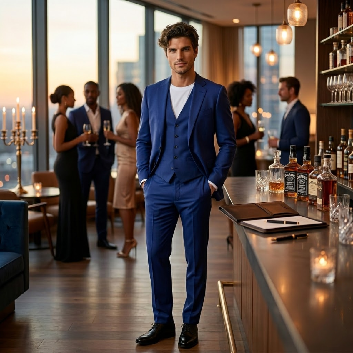 Ethan | Three Piece Slim Fit Tuxedo Suit Set