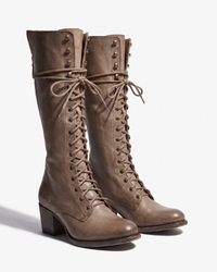 Cressida | Lace-Up Leather Combat Boots