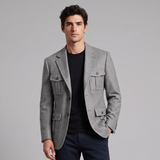 Lorenzo | Multi Pocket Tailored Tweed Blazer