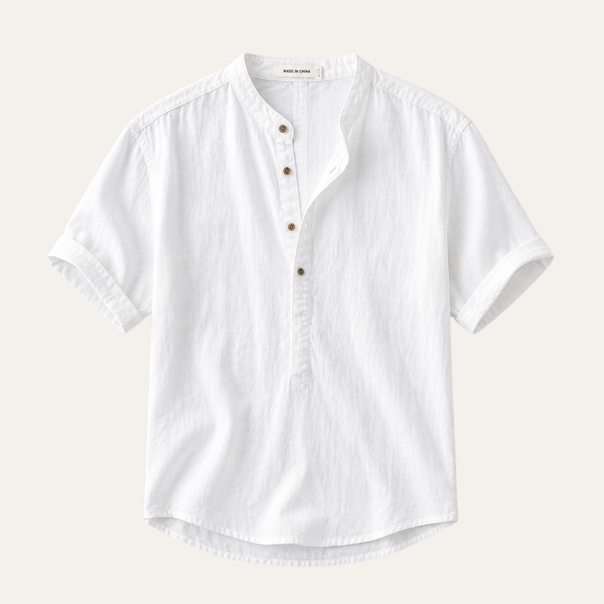 Caleb | Casual Linen Blend Short Sleeve Shirt