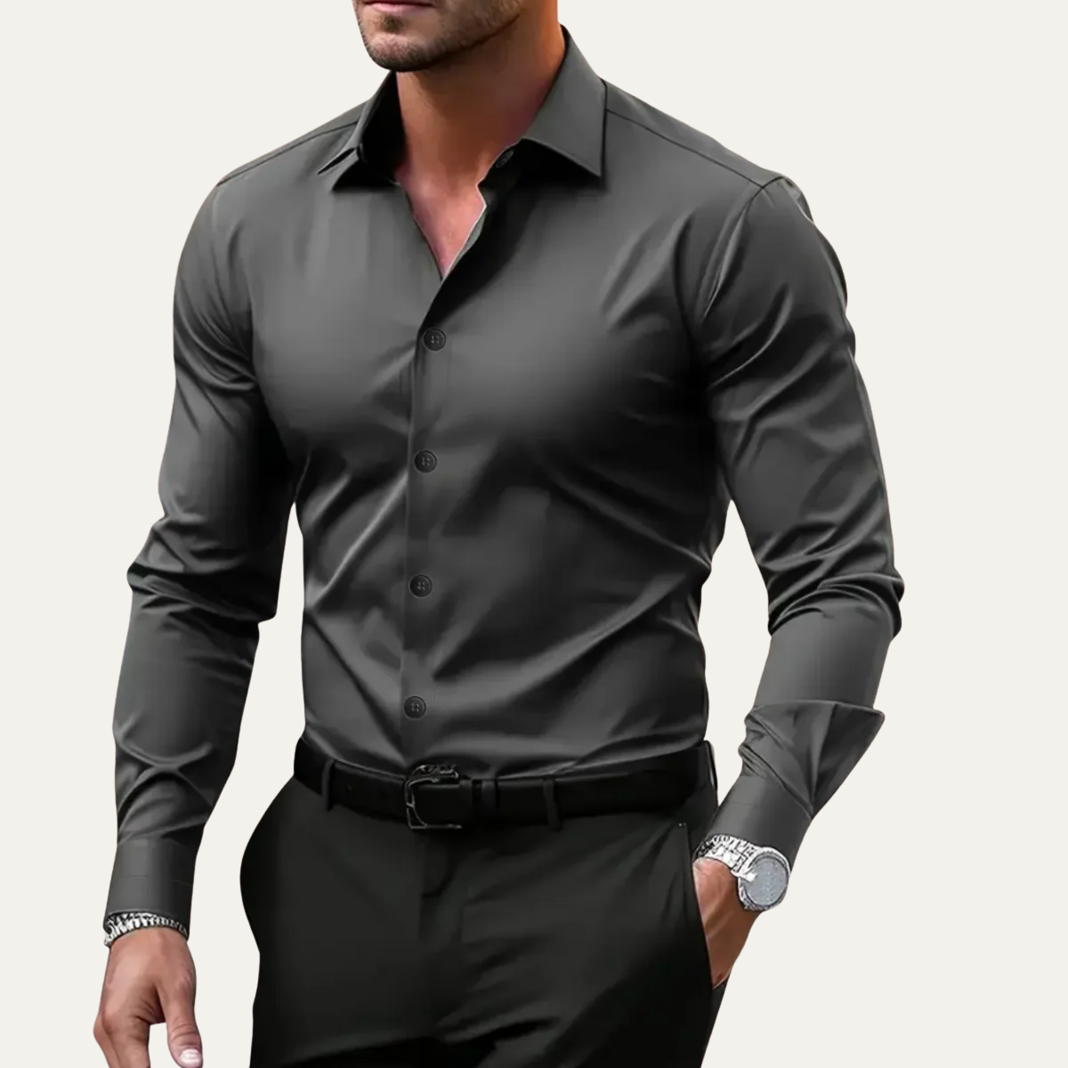 Beau | Stretch Button Up Slim Fit Dress Shirt