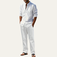 Pablo | Men's Summer Linen Shirt and Trousers Two-Piece Set