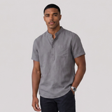 Kieran | Lightweight Cotton Linen Short Sleeve Shirt