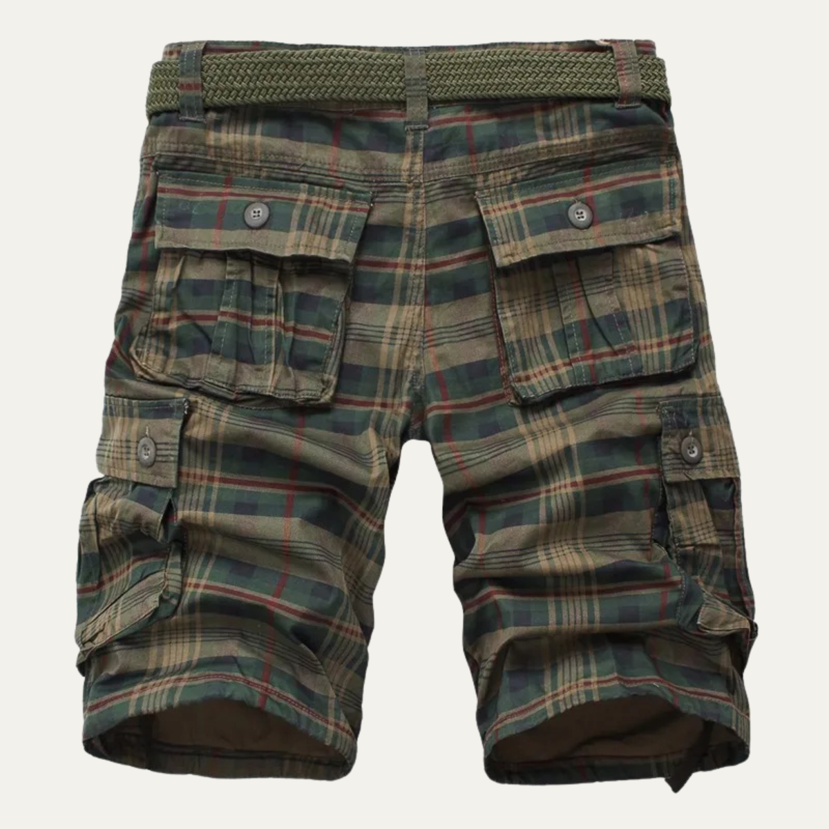 Gerard plaid cargo shorts detail