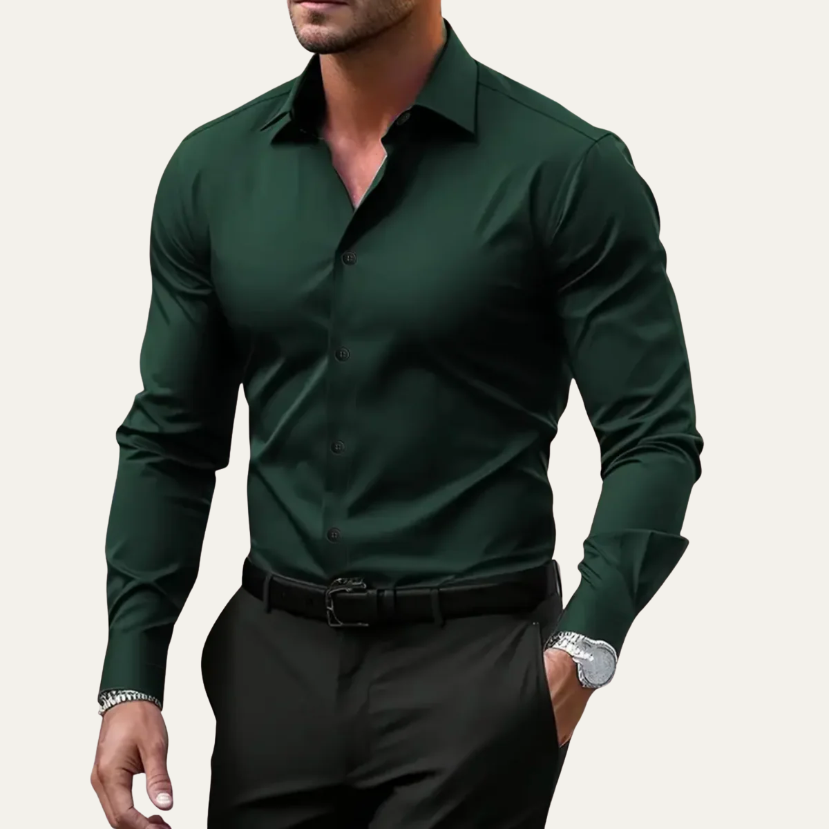 Beau | Stretch Button Up Slim Fit Dress Shirt