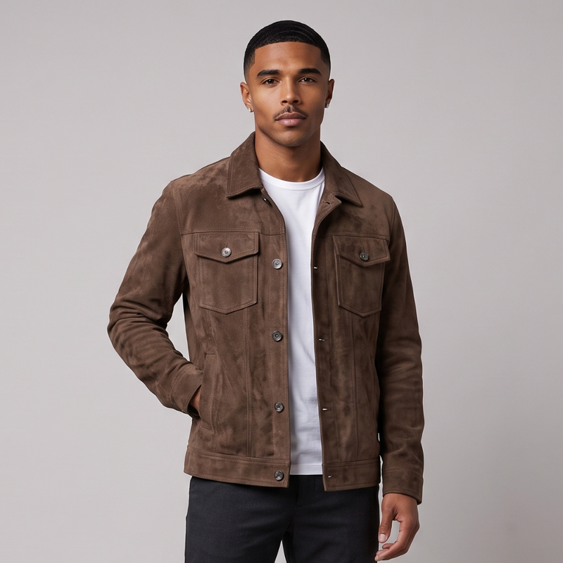 Kyle | Casual Suede Look Cargo Jacket