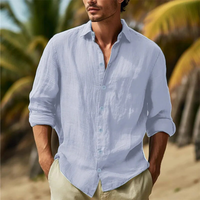Jethro | Men's Cotton Linen Short Sleeve Button Up Shirt