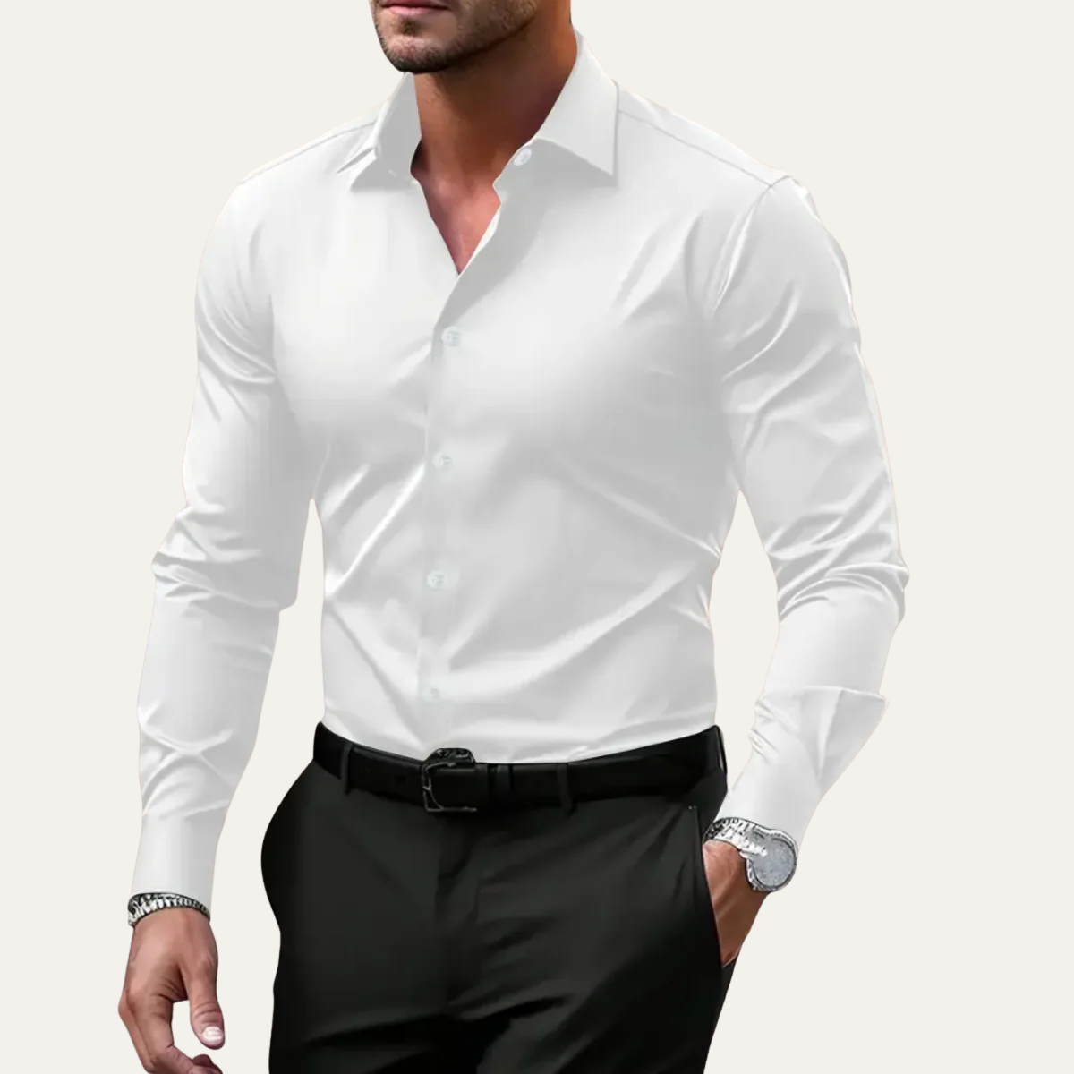 Beau | Stretch Button Up Slim Fit Dress Shirt