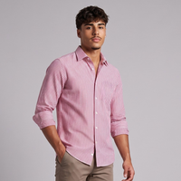 Carson | Men's Smart Classic Striped Linen Look Shirt
