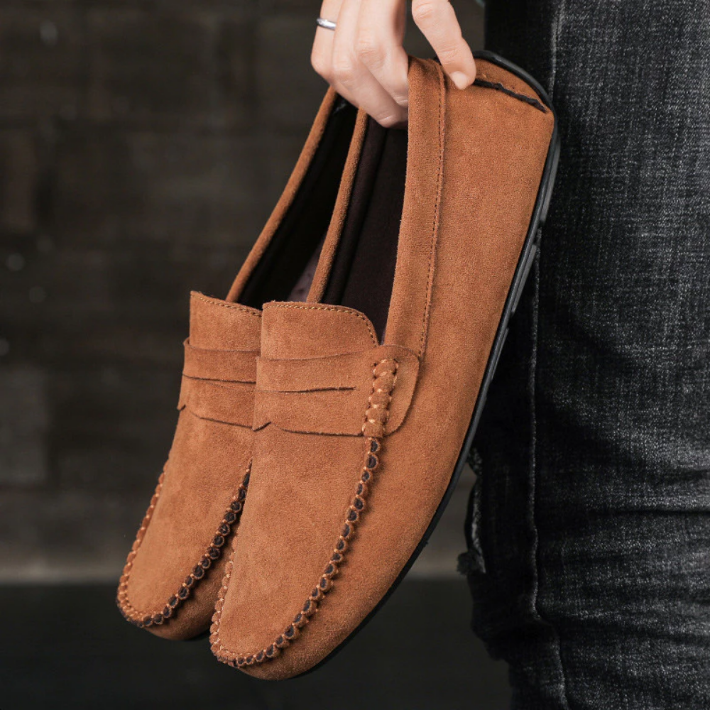 Nasir | Men's Suede Slip On Loafers