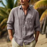 Jethro | Men's Cotton Linen Short Sleeve Button Up Shirt