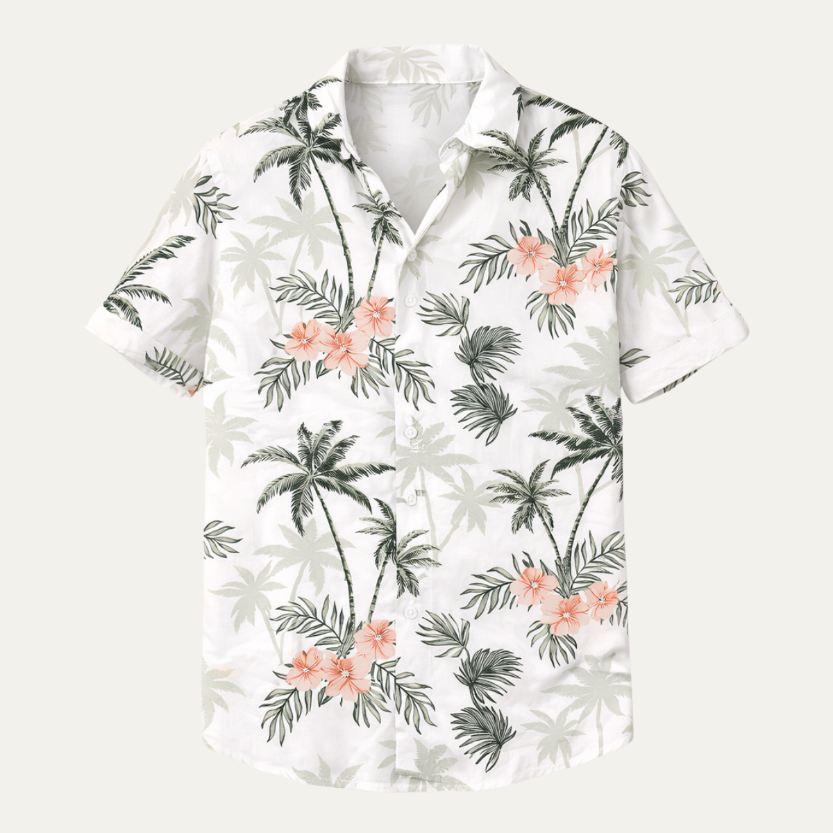 Ignatius | Palm Tree Print Short Sleeve Summer Shirt for Men